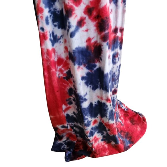 Lularoe Maria Maxi Dress Red White and Blue Tie Dye Size M - Picture 5 of 10